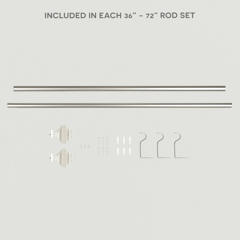 Amalgamated Textiles Adjustable Single Curtain Rod