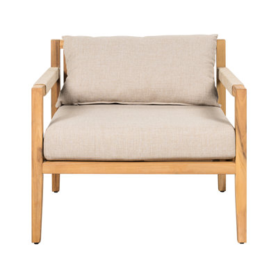 Siège de loisirs beige en corde et en bois de conception légère et confortable