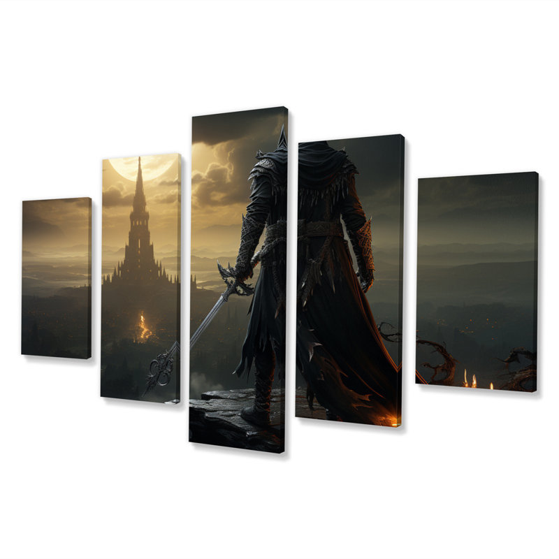 Crelake - Superheros Canvas Art Print - 5 Panels
