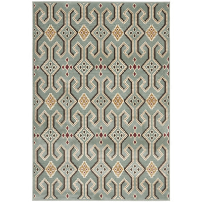Braswell Geometric Blue Area Rug