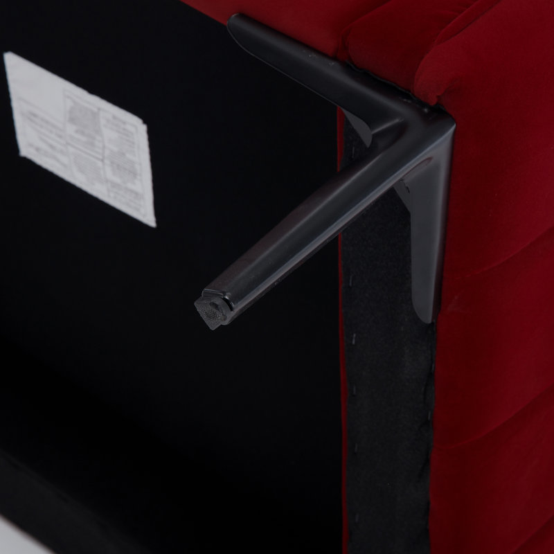 Fauteuil d'appoint 32,66 po, Velours rouge vin