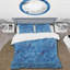 Ensemble de housse de couette bleu Midcentury Waves II - Midcentury-109174382