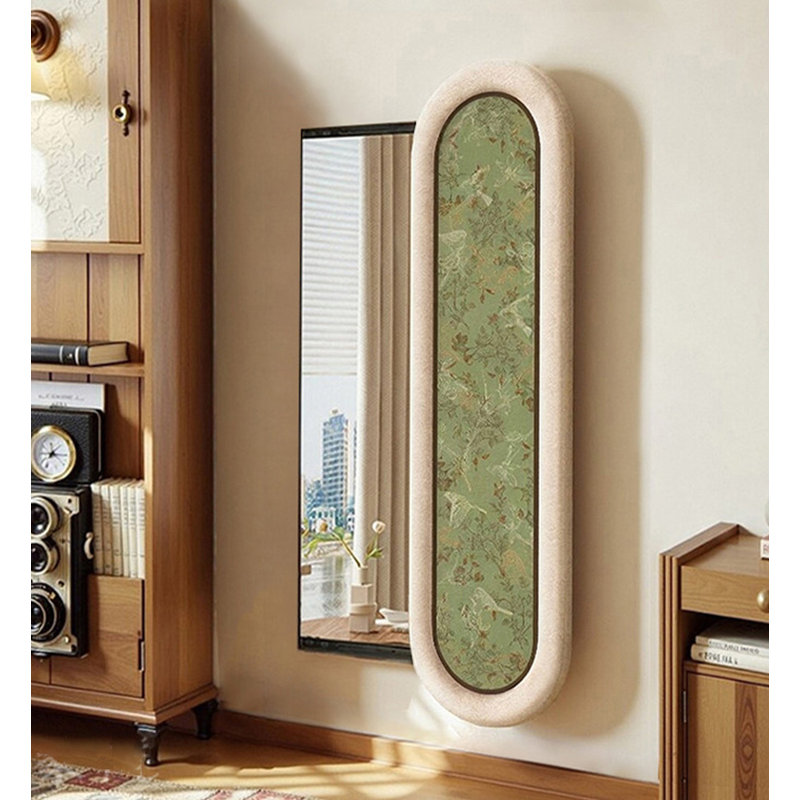 Mid-Century Wall Art Panel Sliding Hidden Wall Mirror