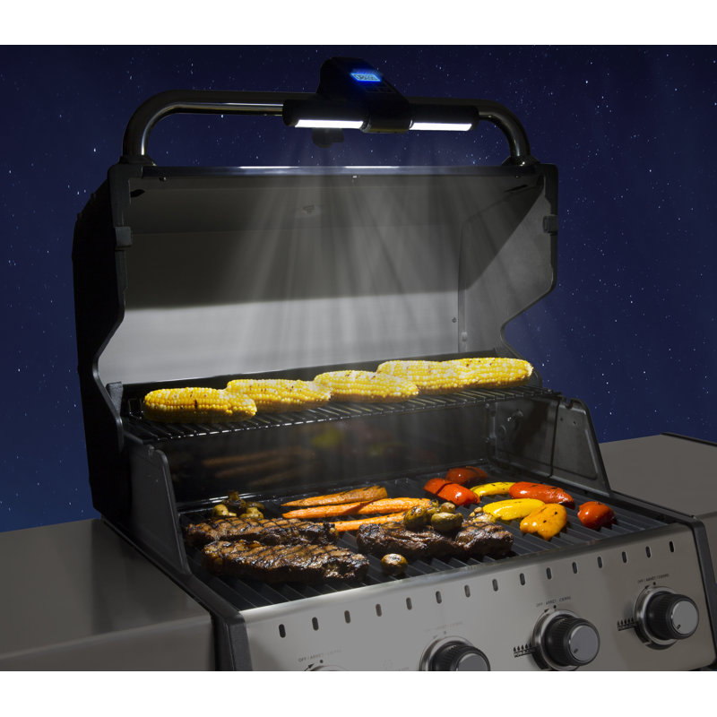 Black Dual COB Grill Light with Integrated Timer