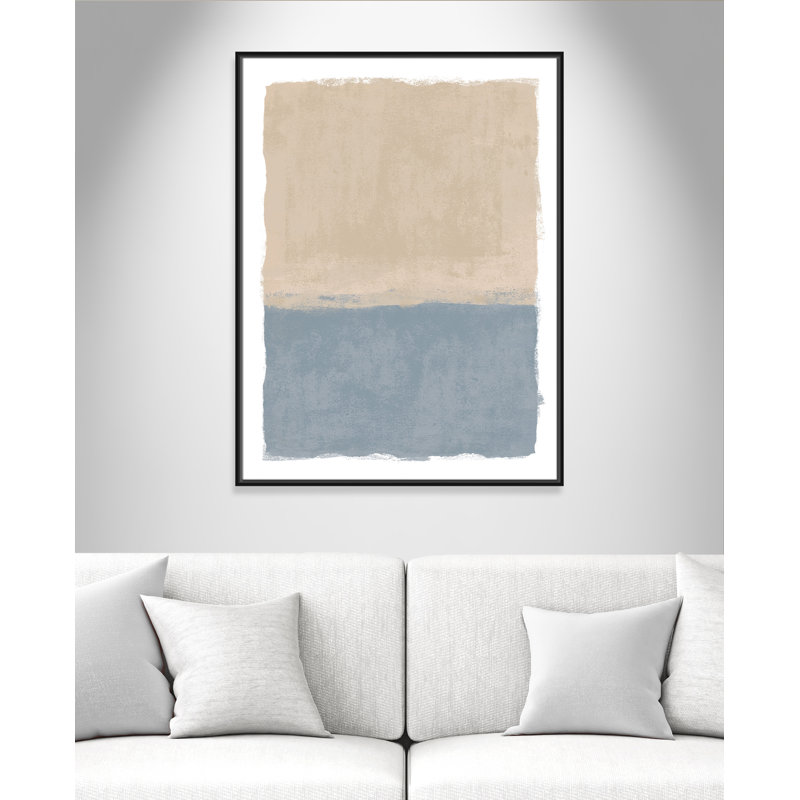 «Beach Dreams II» par Natalie Carpentieri, 31.5' W x 41.5' H, Cadre flottant noir