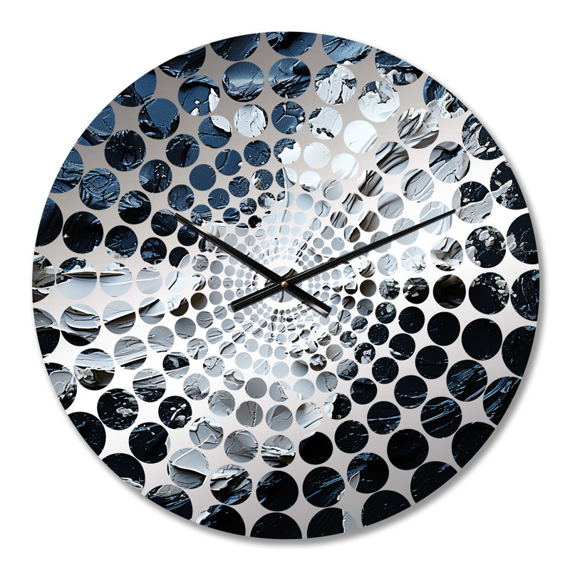Willisca - Horloge murale peinture abstraite, Médium
