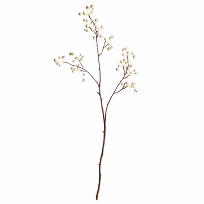 Branche de baies blanches 36 pouces