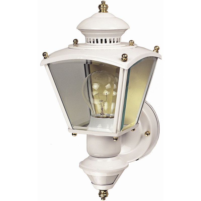 Lanterne murale d'extérieur H 16,5 po Nilda, Blanc