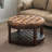 Farmhouse Upholstered Storage Tufted Ottoman with Free Tray-41044986