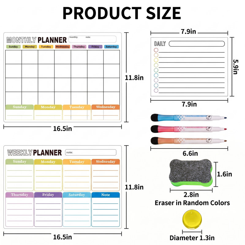 GarveeHome No Mounting / Installation Required Whiteboard