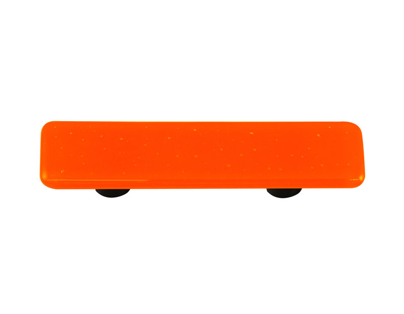 Poignée barre 3 po Solids, Orange opale / noir