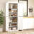 72.5" Freestanding Kitchen Pantry Cabinet, Tall Storage Cabinet With 4 Doors And 2 Adjustable Shelves