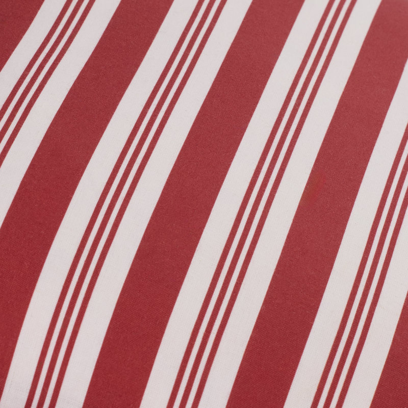 Coussin Aneatra, 18 po x 18 po, Housse de coussin seulement - sans coussin, Rouge à rayures multiples