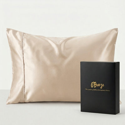 Satin Pillowcases Queen Size 2-Pack, Silky Soft Cooling Pillow Covers For Hair & Skin Care, Luxury Gift For Women And Men, Grey 20X30 Inches