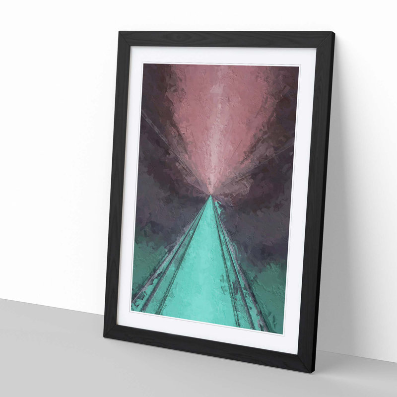 Tunnel View in Abstract - Picture Frame Graphic Art Print, 50cm H x 35cm W x 2cm D, Black