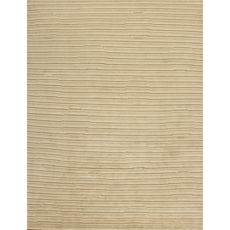 Modern Tibet Hand Knotted Striped Area Rug, Rectangle 9' x 12'