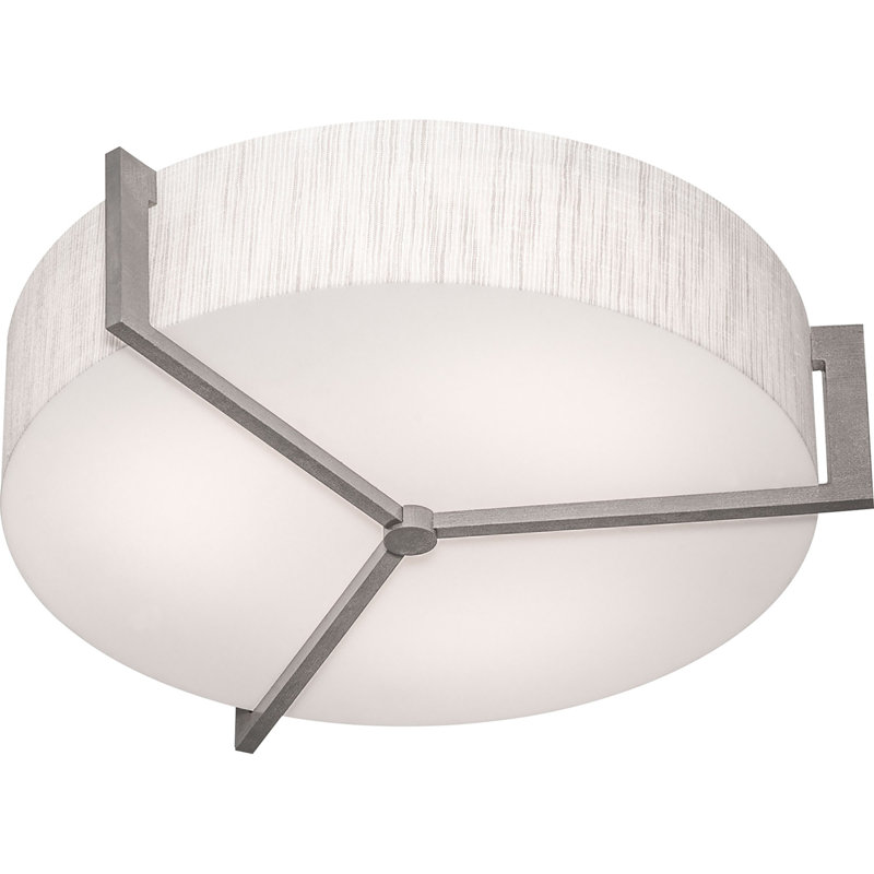 Leeroy Flush Mount, Jute, Weathered Gray