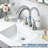 4" Centerset Double Handle Bathroom Vanity Sink Faucet with Pop-Up Drain and Supply Lines-110563461