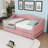 Upholstered Daybed with Trundle and LED Lights-202597664-202597665