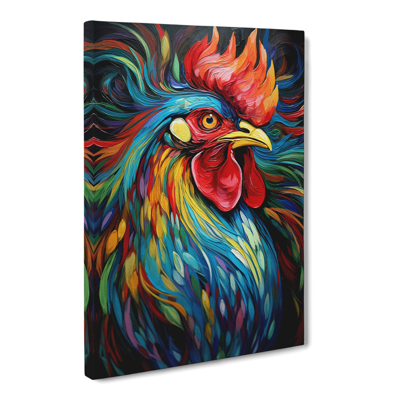 Rooster Abstract No.2 - Print, 50cm H x 35cm W x 3cm D