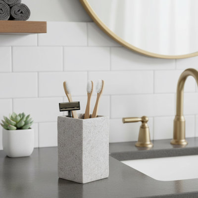 Porte-brosse à dents carré en résine