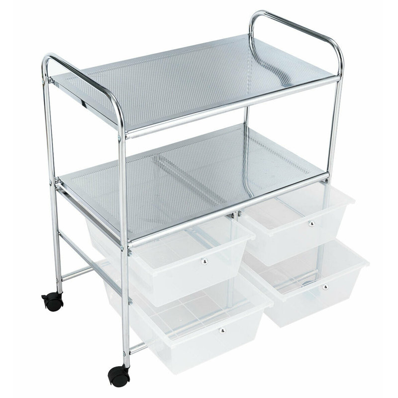 Commode de rangement 4 tiroirs Manali, Transparent
