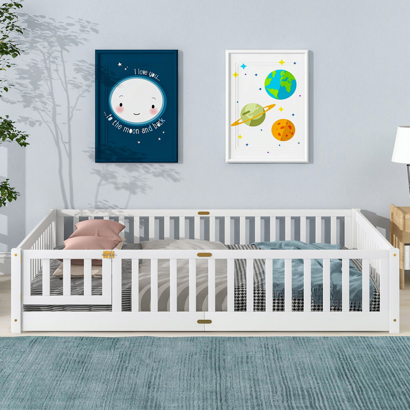 Lit plateforme, Blanc, Grand