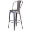 Tabouret de bar ou de comptoir en métal Marian avec dossier et siège en bois Marian-2101696429-2127243147-2127243145