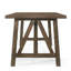 Table de salle à manger brun antique avec design, en bois massif et l 70,31 po x P 34,47 po x H 30,13 po, assemblage requis
