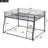 Metal Full XL Over Queen Size Floor Placed Bunk Bed With Stable Frame Structure, Black