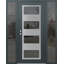 Porte d'entrée avant prémontée à 2 panneaux latéraux en acier argenté anthracite / anthracite-119905894-119905895-119905890