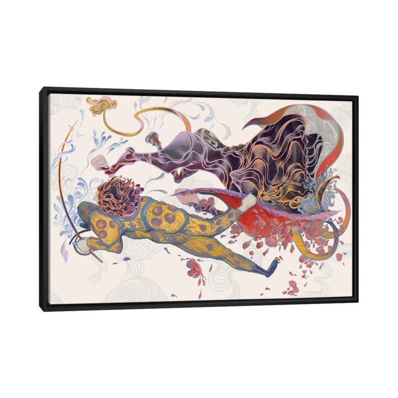 Mandator by Sija Hong - Painting on Canvas, 152.5 cm H x 101.5 cm W, Black Framed
