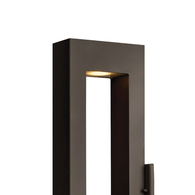 Lanterne murale d'extérieur Atlantis avec DEL intégrée, H 24 po x l 3 po, Bronze, DEL