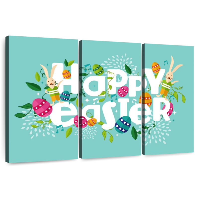 Happy Easter, H 32 po x l 50 po
