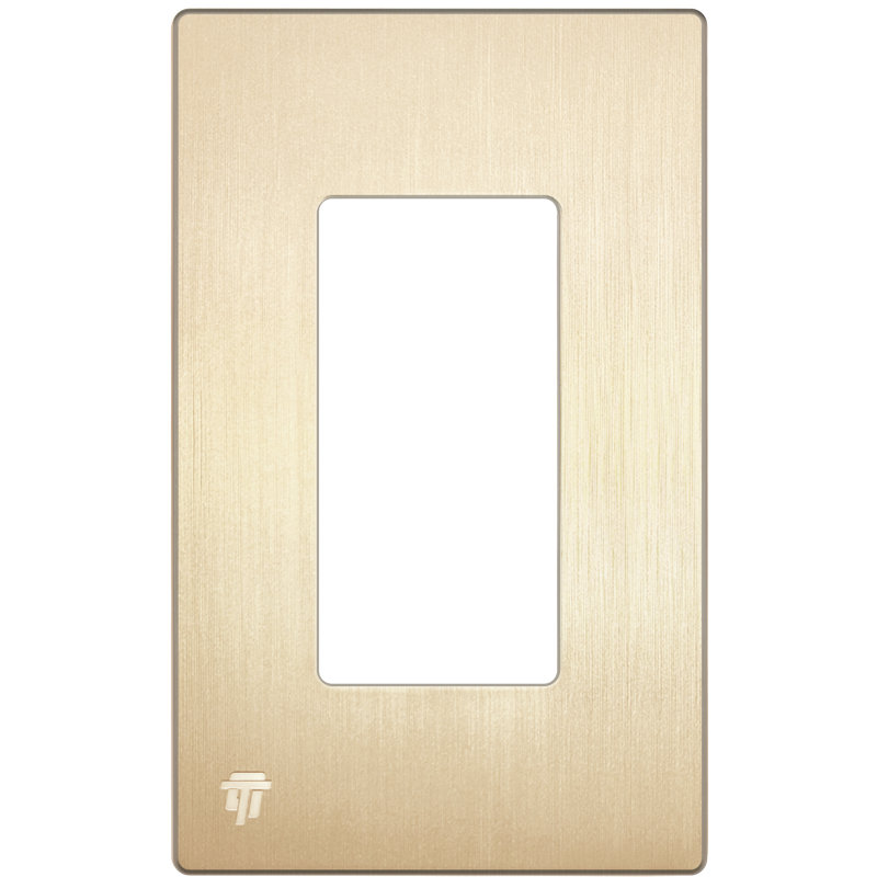 Plaque murale décorative à 1 bande sans vis Enlerites - or brossé, Or brossé, H 4,68 po x L 2,93 po, 20