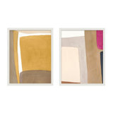 Ochre & Fuchsia Set Of 2 Print by Julia Balfour