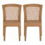 Ensemble de 2 chaises empilables FARLEY, brun clair