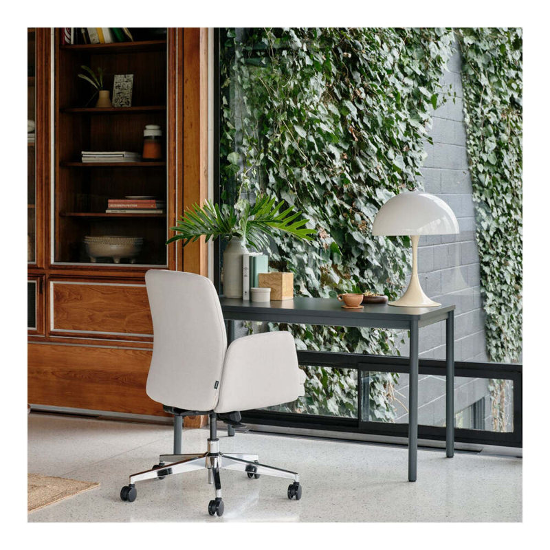 Softside Chair, Limestone, Chrome, 40.5"