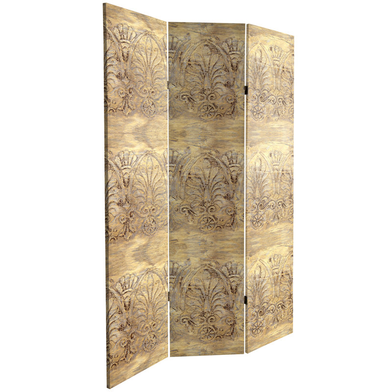 47.25'' 3 - Panel Folding Room Divider, Baroque Flourish