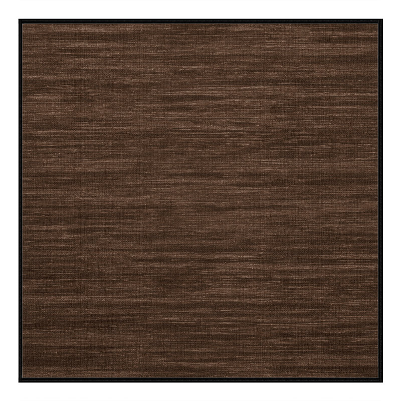 Machine Washable Solid Brown Area Rug, Square 6'