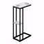 Table d'appoint, en forme de C, bout, côté, collation, stratifié aspect marbre, métal, contemporain, moderne-1968001996
