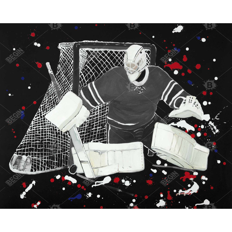 Goalkeeper Hockey Goal Print On Canvas
