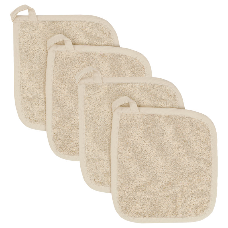RITZ Cotton Potholder Set, Latte