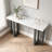 Geometric Console Table With Solid Pine Legs For Entryway & Bedroom-2064613323