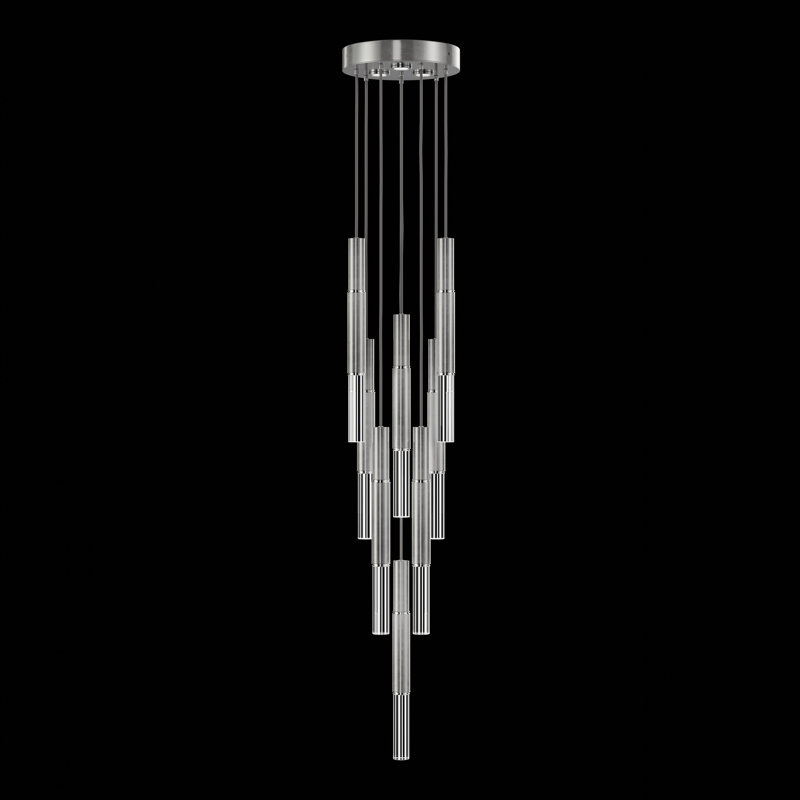 Antonia 11 - Light LED Cluster Pendant, Standard Silver Leaf/Nickel