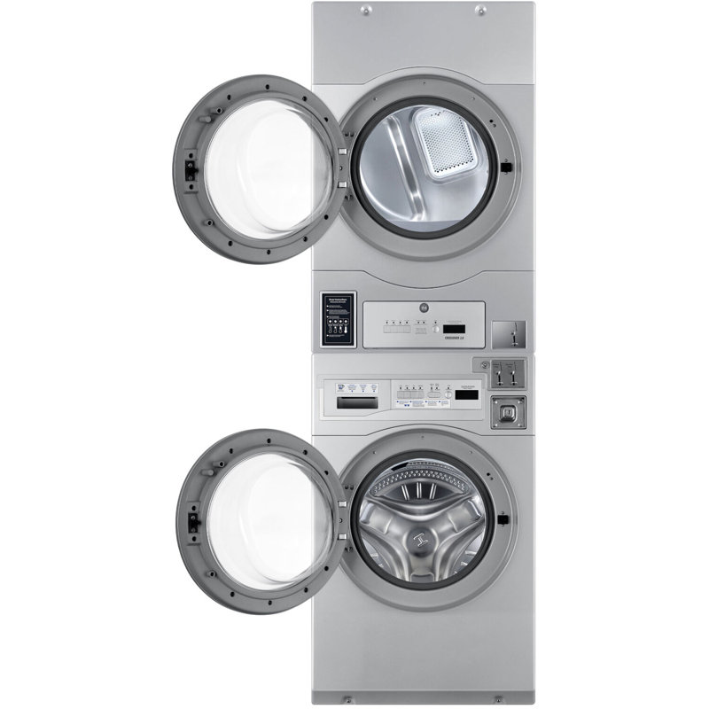 Crossover 2.0 Coin-Operated Washer and Dryer Stack, Electric