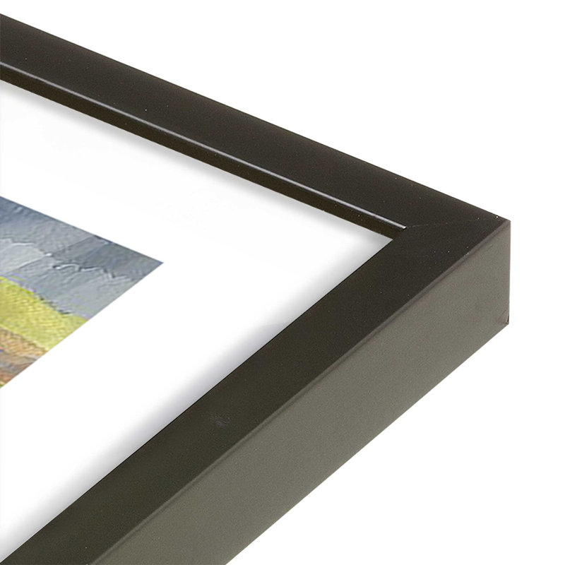 «Irish Coastal Whimsy», impression sur papier par Jan Weiss, H 17 po x l 21 po x P 1,25 po, Noir satiné