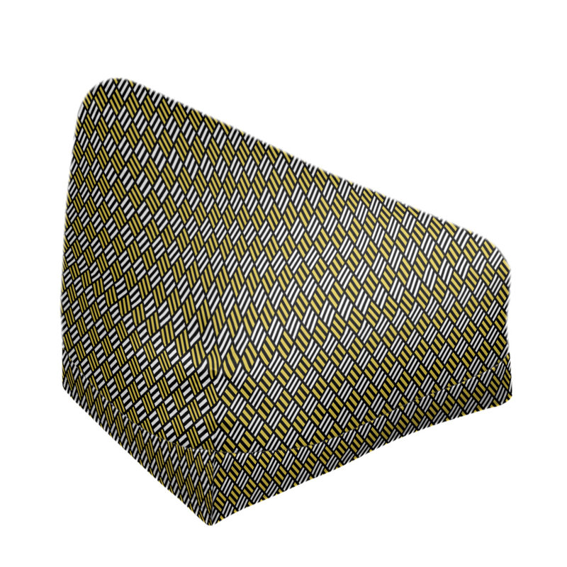 Petite chaise à sacs à billes & Leffel, Pas de bourre, Noir / Jaune, H 86 po x l 2 po x P 43 po