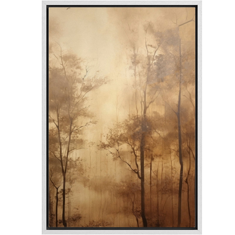 Automne, automne, abstrait, brun, paysage, illustrations, rustique, campagne française, saison, pièce, Blanc