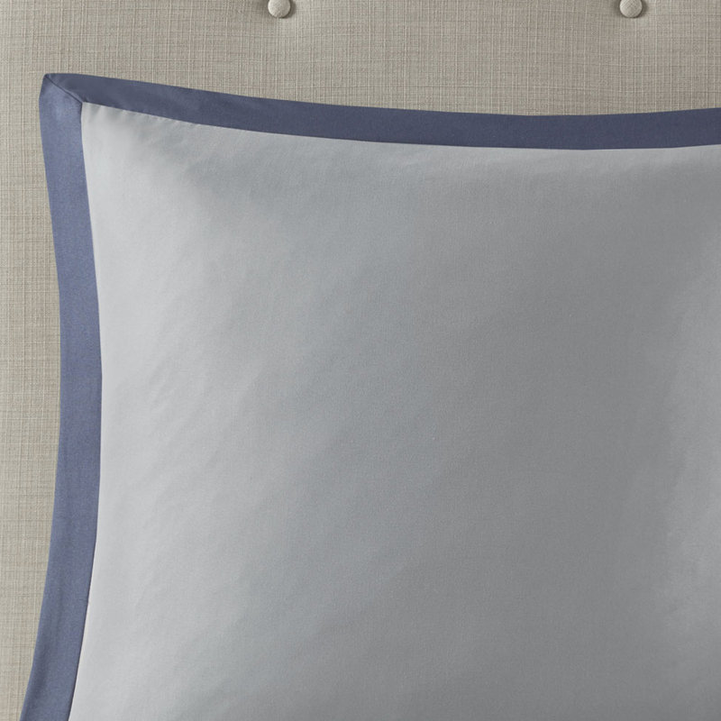 Édredon 8 pièces - très grand, bleu marine, édredon, broderie gracieuse brodée, chambre, Marine